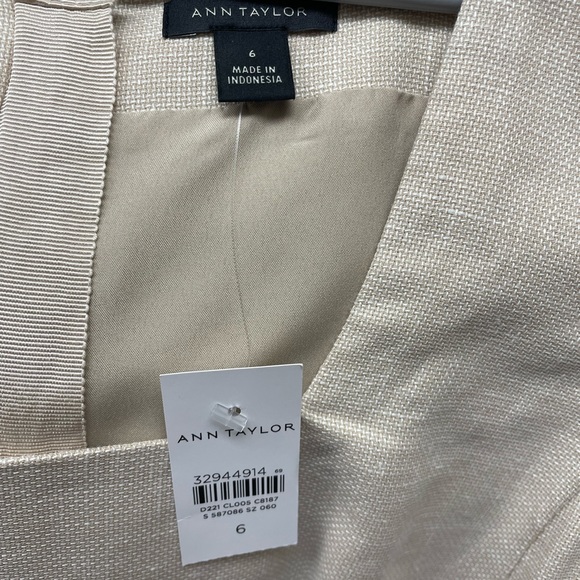 Ann Taylor NWT Linen Blend Square Neck Dress 6 - Picture 6 of 8